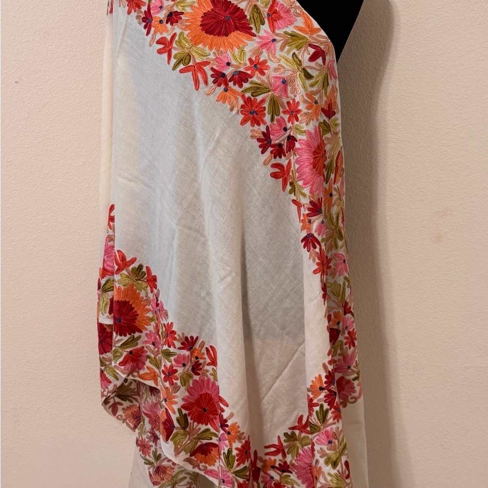 Floral Embroidered Shawl